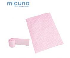 Micuna Galaxy - Kit nórdico y protector minicuna, unisex, color rosa