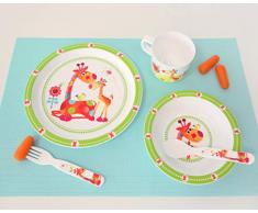 Kiokids 1932 - Set vajilla con 5 piezas, unisex, color verde