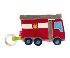 Sigikid 42304 Toalla de Nido Activa de Bomberos PlayQ para niñas y niños, Juguetes para bebés recomendados Desde el Nacimiento, Color Rojo