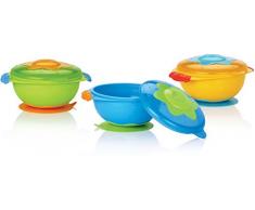 Nuby ID5322 - Bol de gran capacidad con tapa, apto para microondas, 9+ m, 300 ml