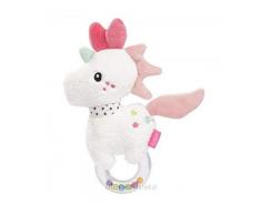 Fehn 057133 - Sonajero con forma de unicornio para sonajero, chirrido, sentir, jugar con animales de tela suave (a partir de 0 meses), multicolor
