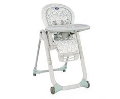 Chicco Polly Progres5 - Trona evolutiva, de hamaca a elevador, 4 ruedas, de 0 a 3 años, gris