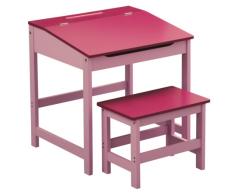 Premier Housewares - Escritorio y Taburete Infantil (57 x 55 x 48 cm), Color Rosa