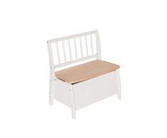 Geuther Bambino Chest Bench | Banco con espacio de almacenamiento | Caja de juguetes de madera maciza | Colores adecuados para niños | Accesorio ideal para la guardería hasta los 6 años | Blanco