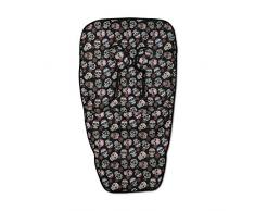 Babyline Lovely Skull - Colchoneta para silla, unisex, color negro