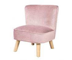 roba Sillón Infantil en Terciopelo Lil Sofa, Estilo Escandinavo, Mini Silla Cómoda para Niñas y Niños, Rosa