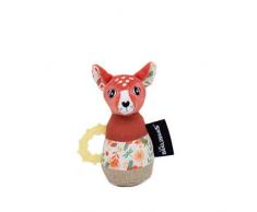 Les DéGLINGOS - Anillo de dentición con sonajero Maracas • Mélimélos la Biche | Doudou Bebé - Juguete de despertar | 13 cm | Relleno reciclado