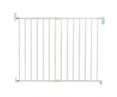 Munchkin Lindam Valla de Seguridad Infantil, Barrera de Escalera para Bebés y Niños Pequeños, Valla Extensible de Montaje Fijo, Puerta de Seguridad para Bebé, Valla Metálica, 64,5-102 cm, Blanco