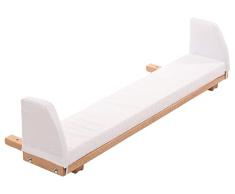 Extensión lateral de cuna de colecho babybay en color natural lacado con su extensión del colchón para los modelos Original y Midi