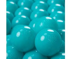 KiddyMoon 500 ∅ 6Cm Bolas Colores De Plástico para Piscina Certificadas para Niños, Turquesa