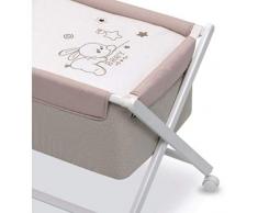 Petite stars 28222910 - Minicuna, diseño baby, color blanco y lino