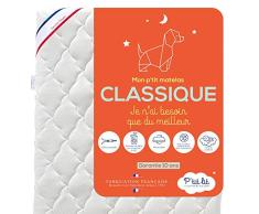 Ptit Lit - Colchón de cuna Clásico - 70x140 cm - Anti-ácaros - Reversible: 2 caras acogedoras para dormir - Funda extraíble - Oeko Tex