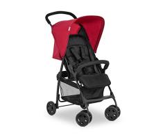 Hauck, Silla Paseo Sport, desde el Nacimiento, hasta 18 kg, Ultraligera, Carro Plegable, 5,9 kg, Silla de Paseo Reclinable, Carro Bebe, Compacta, Capota, Cesta Grande, Negro/Rojo
