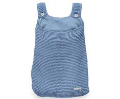 Jollein Funda nórdica y funda de almohada, bolsa de almacenamiento de punto azul pesado, bolsa de almacenamiento de punto pesado, de color azul