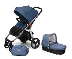 Casualplay Match 2 Loop - Silla de paseo con chasis de aluminio + CasualplayCot, color lapis lazuli