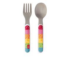 Sigikid Rainbow conejo cubiertos Set, 14 cm