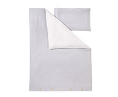 Geuther 4132 Ropa de Cama | Ajuste: 100 x 135 cm | Ropa de Cama de bebé | Funda nórdica sostenible de algodón 100% orgánico | Primer Juego de bebé con Funda | Suave | Gris espolvoreado