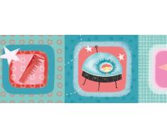 Wandpiraten MK_TBPA_002 - Cenefas decorativas para habitación de bebé, color azul [tamaño: 11.65x450cm]