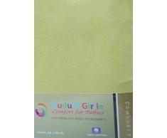 Dudu N Girlie Sábanas bajeras de algodón para cuna (65 x 95 cm, 2 unidades), color amarillo