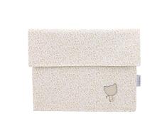 Cambrass - Portadocumentos bebé – carpeta portadocumentos – Carpeta documentos bebe con bolsillos (y cremallera) – libro de nacimiento - Portadocumentos Mar Beige 3x17x25 cm