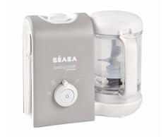 BEABA, Babycook Express, Robot de cocina infantil 4 en 1, Cocción exprés 15min, Mezcla personalizada, Cocción al vapor sana y suave, Descongelación, Textura homogénea, Capacidad 1 250 ml, gris