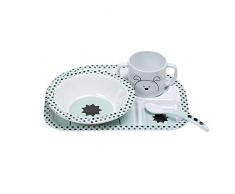 Conjunto de vajilla Lässig de melamina multicolor perro