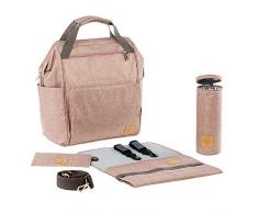 LÄSSIG Mochila cambiador para bebé con accesorios/Goldie Backpack Rosa