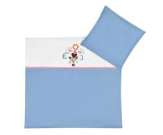 My Julius 8420013590 Flower Mix - Juego de funda nórdica y funda de almohada (80 x 80 cm y 35 x 40 cm), diseño de flores