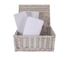 Junior Joy Moisés Basket - Juego de 2 sábanas bajeras y manta celular (certificado OEKO-Tex y fabricado en la UE)