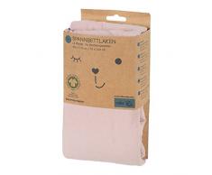 roba Sábana Bajera Ajustable 60 x 120 cm a 70 x 140 cm, para Cama de Bebé, Lil Planet, Extensible, Algodón Orgánico Jersey OEKO-TEX y GOTS, Rosa