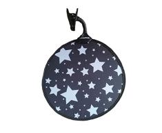 My Buggy Buddy Parasol para cochecito/asiento de coche, sombrilla de ajuste universal, protección UPF 50+, fácil de plegar/abrir y abrir, 34 cm de diámetro, estrellas plateadas