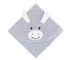 Sterntaler Toalla de baño con capucha Erik, Edad: a partir de 0 meses, 80 x 80 cm, Gris