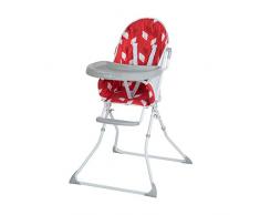 Safety 1st Kanji Trona para bebé Plegable, Compacta y Ajustable, trona bebé con cojín por niños 6 meses - 3 años, Color Red Campus