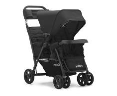 Joovy Caboose Too - Silla de paseo de grafito ultraligero, soporte en tándem, cochecito doble, color negro