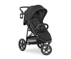 hauck Rapid 3R, Silla de Paseo hasta 25 Kg, Silla Paseo Ligera, Carro Bebe, 3 Ruedas, Reclinable, desde Nacimiento, Capota XL UPF 50+, Todoterreno, Negro