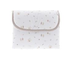 Cambrass–Cambiador bebé portátil plastificado – cambiador de viaje plegable e impermeable–Cómodo e ideal para cambiar a tu bebé en cualquier lugar–plastificado e hidrófugo-Greeny Beige 60x40 cm
