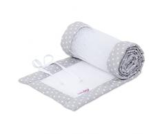 babybay Nestchen Mesh - Protector de cuna para modelo Boxspring XXL, color gris claro con estrellas blancas