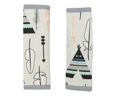 Protector de arneses reversibles para sillas de paseo, grupo 0 o maxicosi y silla de coche. Tipis y plumas