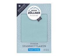 Julius Zöllner 8356157605 bajera ajustable Toalla de Premium, opaca, doble jersey, adecuado para cunas 60 x 120 y 70 x 140 cm, Greenery, turquesa
