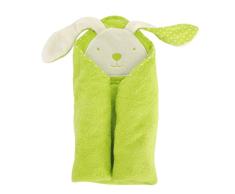 ToTs by Smartrike 180-103 Joy - Toalla con Capucha (80 x 80 cm), diseño de Conejo, Color Verde