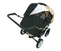 Sunny bebé 11244 Hannah Duo Toldo para Zwilling carro con ventana y ventana lateral – Color: Negro