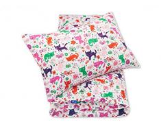Pepi Leti 685843715900 - Juego de cama infantil, diseño de gatos, multicolor