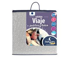 Babysom - Colchón Cuna de Viaje Plegable - 60x120 cm | Altura 7 cm | 100% Algodón | Antiácaros | Desenfundable | Garantía 10 años