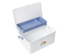 Safetots - Caja organizadora para bebé, diseño de dinosaurios, color blanco y azul