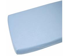 Sábana bajera ajustable Compatible con Chicco Next 2 Me 100% algodón – azul