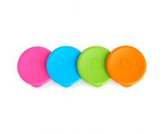 Munchkin - Tapas para el Vaso Miracle, pack de 4, Multicolor