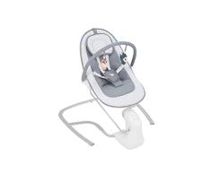 Babymoov Swoon Light Columpio eléctrico multifuncional, incluye reposacabezas y arco de juego, programable, sensor de movimiento, 8 canciones de cuna
