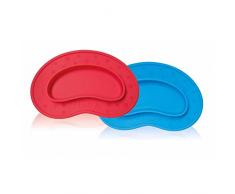 Nuby ID92828BLUE - Plato de silicona con base adherente
