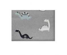 Sevira Kids Dino - Manta para bebé (algodón orgánico), color gris