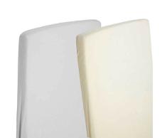 Cuna cama 100% algodón sábanas bajeras 1 x luz gris/1 x crema